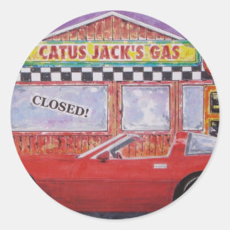 corvette paintings 005 classic round sticker