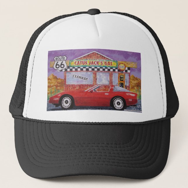 corvette paintings 005 trucker hat (Front)