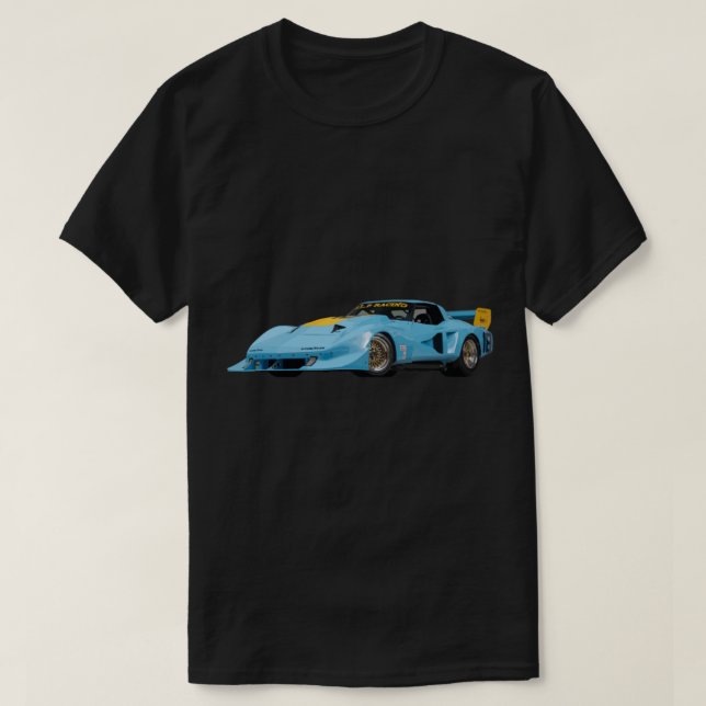 Corvette Racecar 1977 Corvette Super Vette IMSA T-Shirt (Design Front)