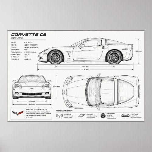 Corvette technical design poster