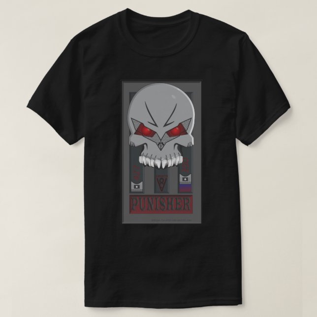 Corvette the Punisher Skull T-Shirt (Design Front)