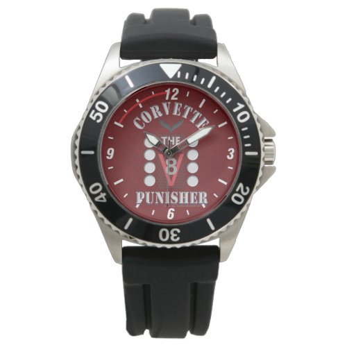 Corvette the V8 Punisher Red Face Watch