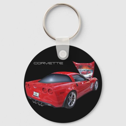 Corvette with Airbrush Keychain