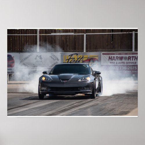 Corvette ZR1 Burnout Poster