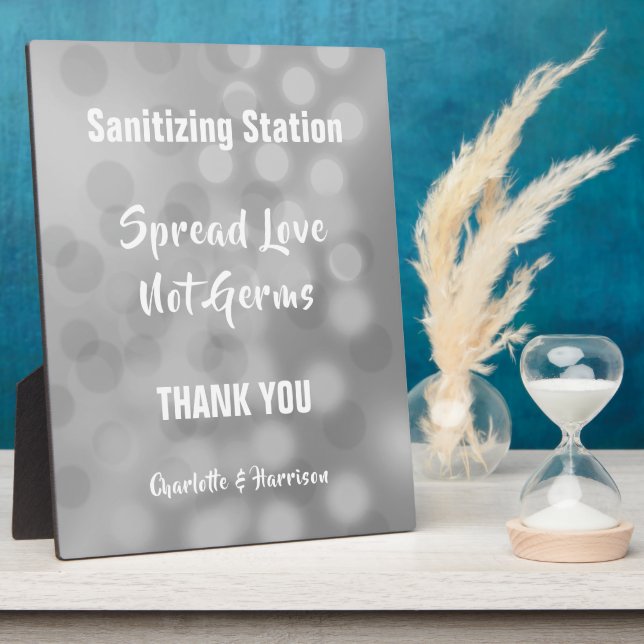 Corvid Wedding Signs Personalized Plaque (Side)