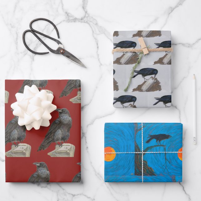 Corvid Wrapping Paper Sheets (Front)