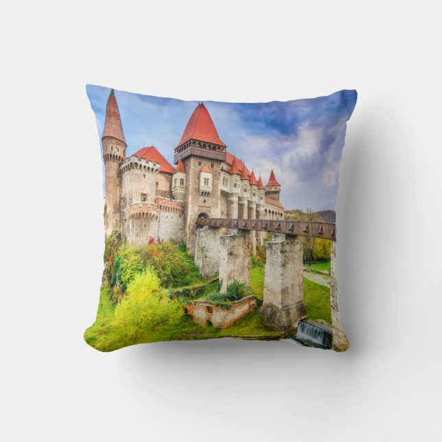 Corvin castle throw pillow (Front)