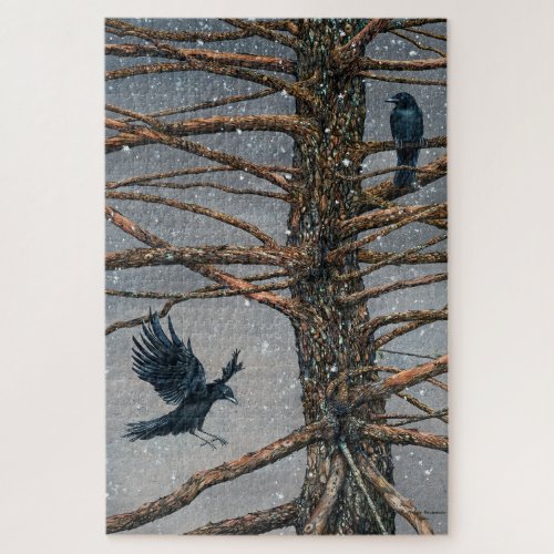 Corvus Corvidae and the Cedar Jigsaw Puzzle