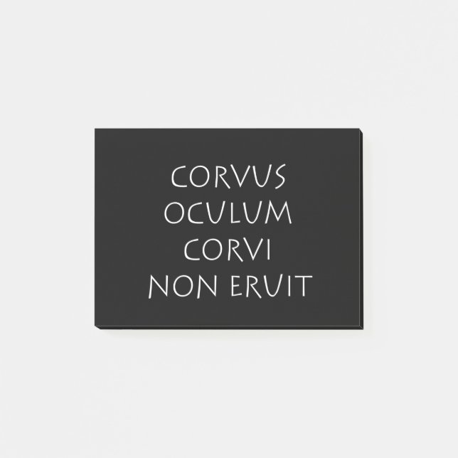 Corvus oculum corvi non eruit post-it notes (Front)