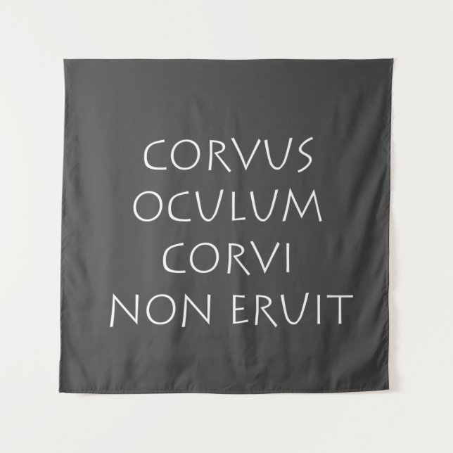 Corvus oculum corvi non eruit tapestry (Front)