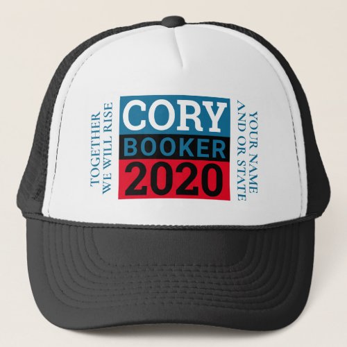 Cory Booker 2020 Personalized VOTE Merchandise Trucker Hat