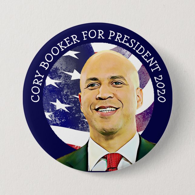 Cory Booker for President 2020 US Election Button (Front)