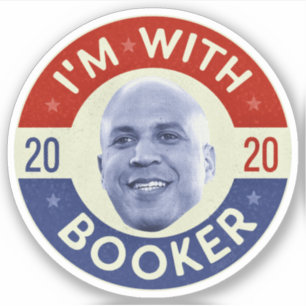 Cory Booker President 2020 Democrat Photo Retro Sticker