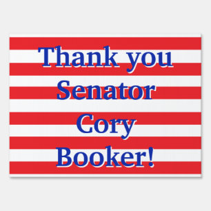 Cory Booker Thank You Sign