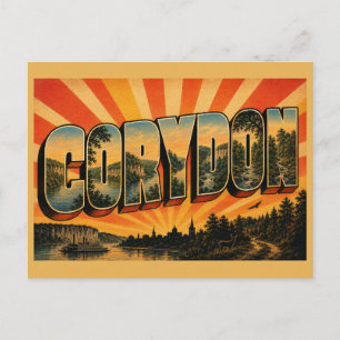 Corydon Indiana Ohio River Bluffs Forest Art Postcard