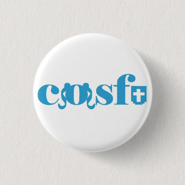 Cosfu - Plain white logo Pinback Button (Front)