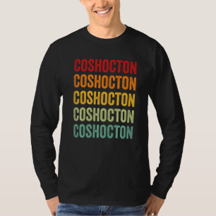 Coshocton County Ohio Rainbow Text T-Shirt