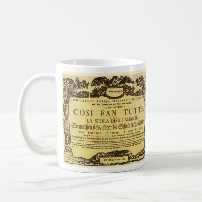 Così Fan Tutte Playbill (Mozart) Coffee Mug (Left)