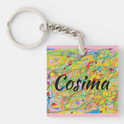 Cosima abstract art Orphan Black tv show Keychain