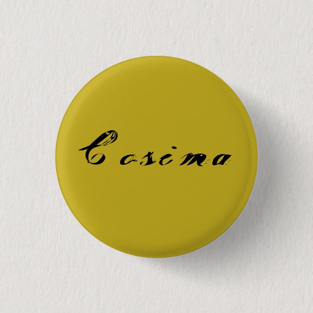 Cosima from Orphan Black antique calligraphy Button (Front)