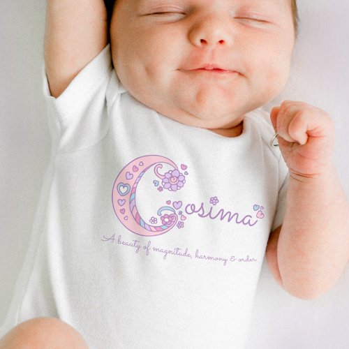 Cosima girls name  meaning C monogram shirt