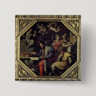 Cosimo I de' Medici (1519-74) planning the conques Pinback Button