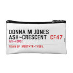 Donna M Jones Ash~Crescent   Cosmetic Bag