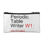 Periodic Table Writer  Cosmetic Bag