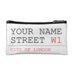Your Name Street  Cosmetic Bag