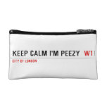 keep calm i'm peezy   Cosmetic Bag