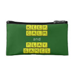 KEEP
 CALM
 and
 PLAY
 GAMES  Cosmetic Bag