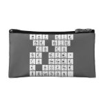 Why did 
 the acid
  go to 
 the gym? 
  To become 
 a buffer 
 solution!   Cosmetic Bag