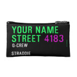Your Name Street  Cosmetic Bag