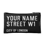 Your Name Street  Cosmetic Bag