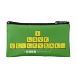 i
 love
 volleyball  Cosmetic Bag