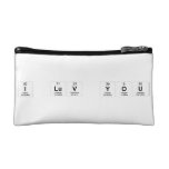 I LuV YOU  Cosmetic Bag