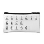 Periodic Table Writer  Cosmetic Bag