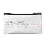 DoNNA M JONES  She DiD It Street  Cosmetic Bag