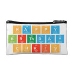 Happy
 Birthday 
 Chris  Cosmetic Bag