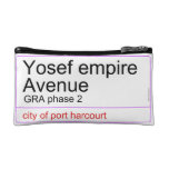 Yosef empire  Avenue   Cosmetic Bag