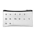 Happy
 Birthday
 Sir  Cosmetic Bag
