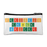 Pe|riodic
 t|a|b|l|e
 Writ|e|r  Cosmetic Bag