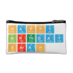 Happy
 Birthday
 Sarah  Cosmetic Bag