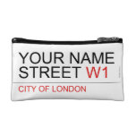 Your Name Street  Cosmetic Bag