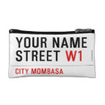 Your Name Street  Cosmetic Bag