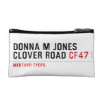 Donna M Jones Clover Road  Cosmetic Bag