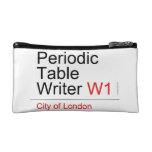 Periodic Table Writer  Cosmetic Bag