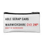 ABLE SCRAP CARS  WARWICKSHIRE  Cosmetic Bag