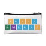 Happy 
 Holidays   Cosmetic Bag