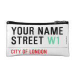 Your Name Street  Cosmetic Bag